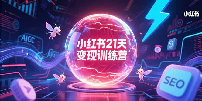 小红书21天变现训练营，AIGC工具高效应用，SEO优化核心技巧-旺仔资源库